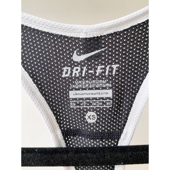 NIKE Women's Dri-FIT Blue/Black Colorblock Mesh Panel Racer Back Tank size XS - Picture 5 of 9
